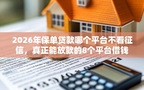 2026年保单贷款哪个平台不看征信，真正能放款的8个平台借钱利息低推荐