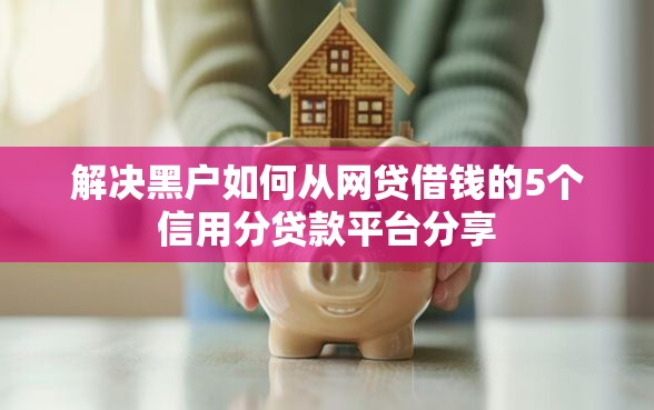 解决黑户如何从网贷借钱的5个信用分贷款平台分享