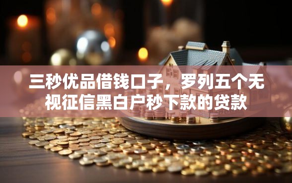 三秒优品借钱口子，罗列五个无视征信黑白户秒下款的贷款