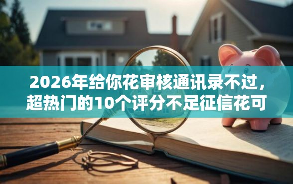 2026年给你花审核通讯录不过，超热门的10个评分不足征信花可以借的平台推荐