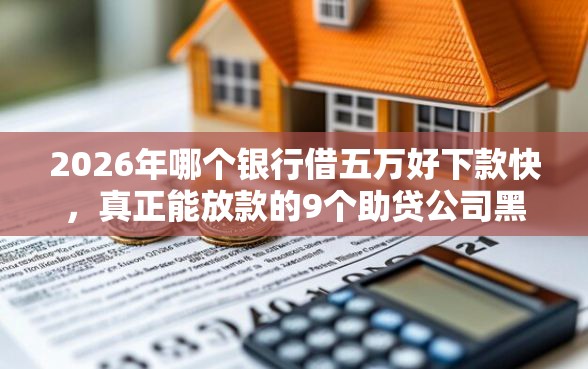 2026年哪个银行借五万好下款快，真正能放款的9个助贷公司黑户口子有什么推荐