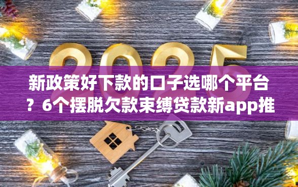 新政策好下款的口子选哪个平台？6个摆脱欠款束缚贷款新app推荐