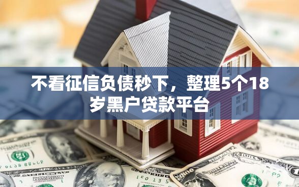 不看征信负债秒下，整理5个18岁黑户贷款平台