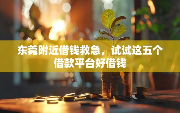 东莞附近借钱救急，试试这五个借款平台好借钱