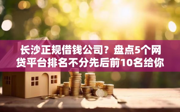 长沙正规借钱公司？盘点5个网贷平台排名不分先后前10名给你参考