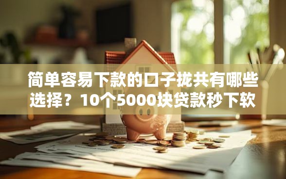 简单容易下款的口子拢共有哪些选择？10个5000块贷款秒下软件详解
