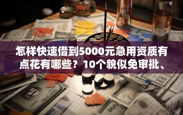 怎样快速借到5000元急用资质有点花有哪些？10个貌似免审批、秒批网贷轻松贷的平台合集