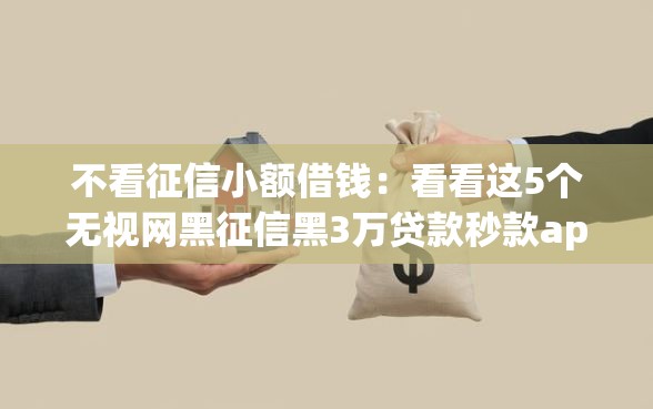 不看征信小额借钱：看看这5个无视网黑征信黑3万贷款秒款app名单