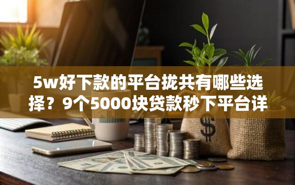 5w好下款的平台拢共有哪些选择？9个5000块贷款秒下平台详解