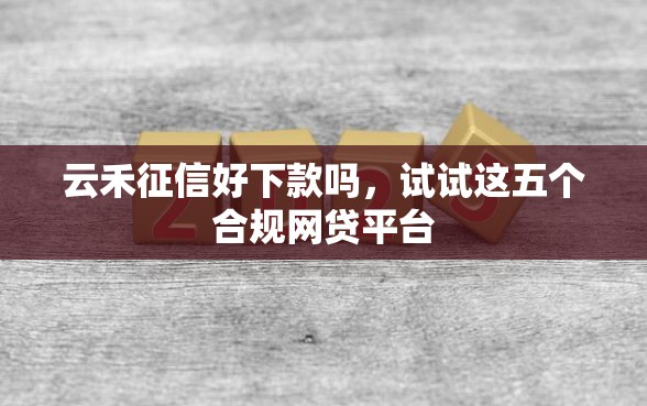 云禾征信好下款吗，试试这五个合规网贷平台