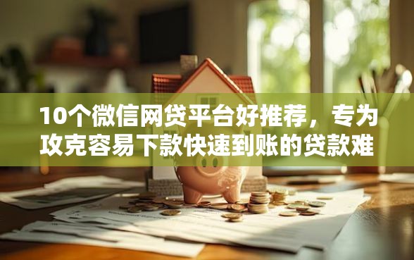 10个微信网贷平台好推荐，专为攻克容易下款快速到账的贷款难题