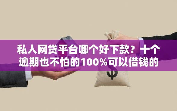私人网贷平台哪个好下款？十个逾期也不怕的100%可以借钱的平台