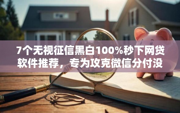 7个无视征信黑白100%秒下网贷软件推荐，专为攻克微信分付没有怎么借钱给别人难题