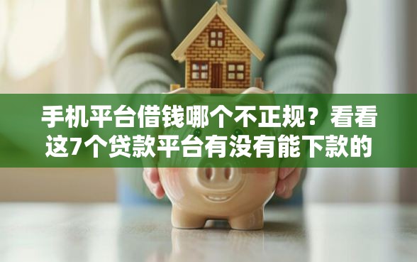 手机平台借钱哪个不正规？看看这7个贷款平台有没有能下款的