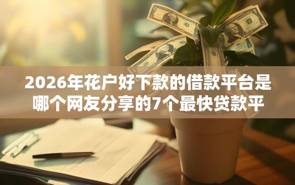 2026年花户好下款的借款平台是哪个网友分享的7个最快贷款平台我觉得不错！