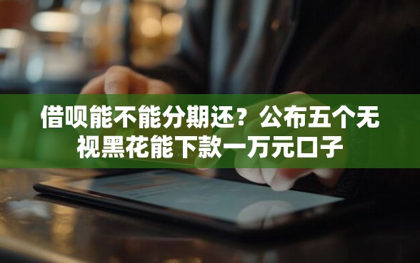 借呗能不能分期还？公布五个无视黑花能下款一万元口子