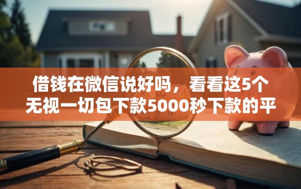 借钱在微信说好吗，看看这5个无视一切包下款5000秒下款的平台