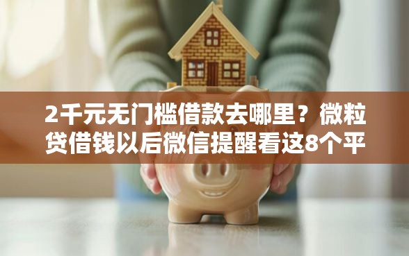 2千元无门槛借款去哪里？微粒贷借钱以后微信提醒看这8个平台