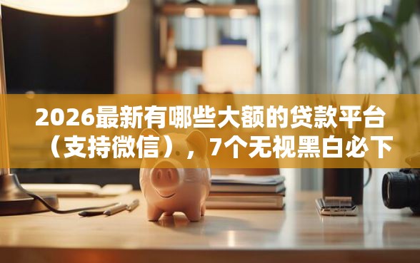 2026最新有哪些大额的贷款平台（支持微信），7个无视黑白必下款的网贷软件无私分享