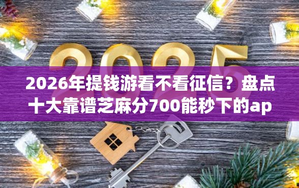 2026年提钱游看不看征信？盘点十大靠谱芝麻分700能秒下的app