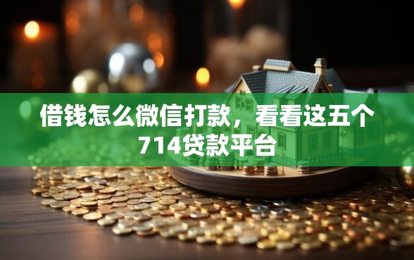 借钱怎么微信打款，看看这五个714贷款平台