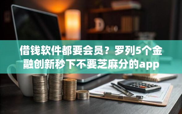 借钱软件都要会员？罗列5个金融创新秒下不要芝麻分的app