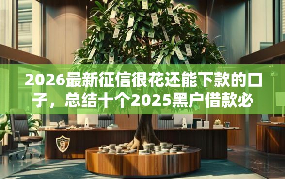 2026最新征信很花还能下款的口子，总结十个2025黑户借款必下大额口子！
