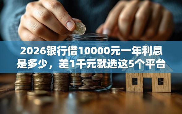 2026银行借10000元一年利息是多少，差1千元就选这5个平台