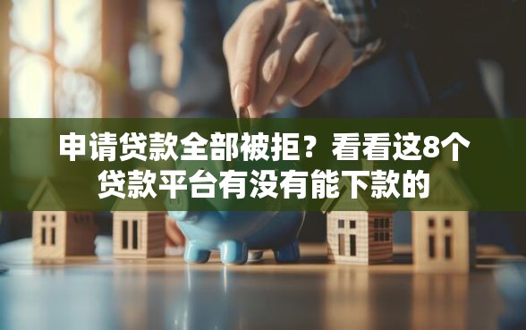 申请贷款全部被拒？看看这8个贷款平台有没有能下款的