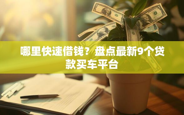 哪里快速借钱？盘点最新9个贷款买车平台