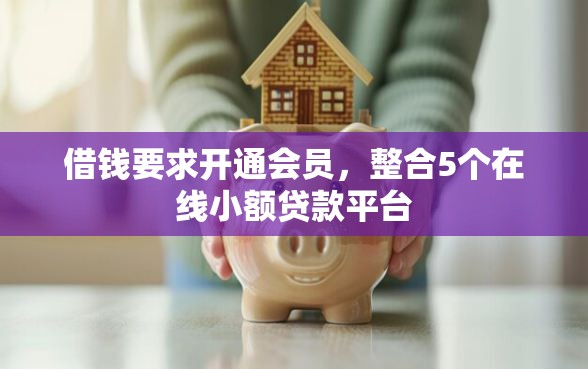 借钱要求开通会员，整合5个在线小额贷款平台