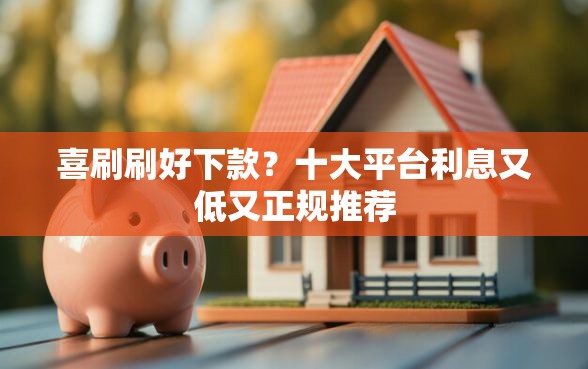 喜刷刷好下款？十大平台利息又低又正规推荐