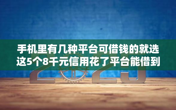 手机里有几种平台可借钱的就选这5个8千元信用花了平台能借到钱