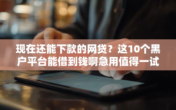 现在还能下款的网贷？这10个黑户平台能借到钱啊急用值得一试