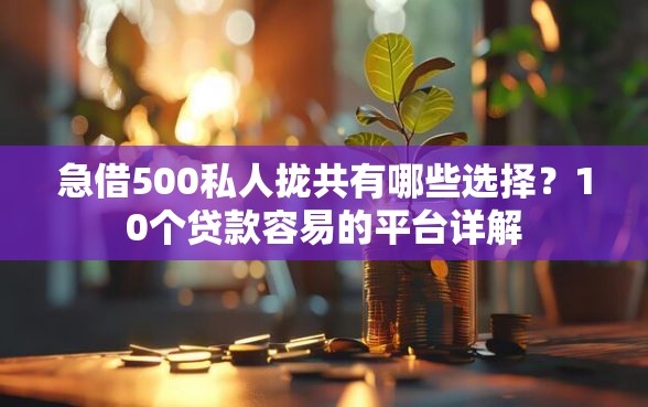 急借500私人拢共有哪些选择？10个贷款容易的平台详解