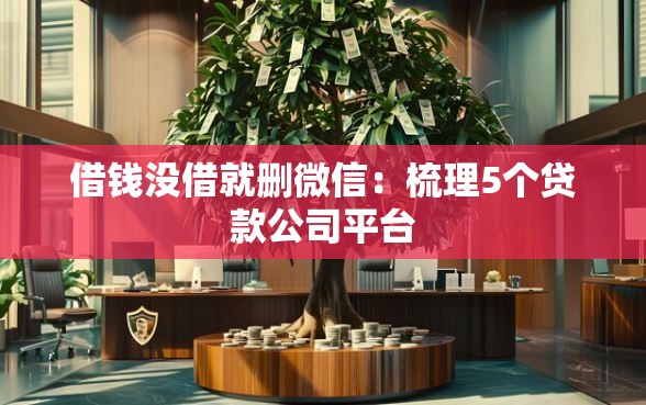 借钱没借就删微信：梳理5个贷款公司平台