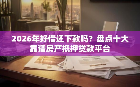 2026年好借还下款吗？盘点十大靠谱房产抵押贷款平台