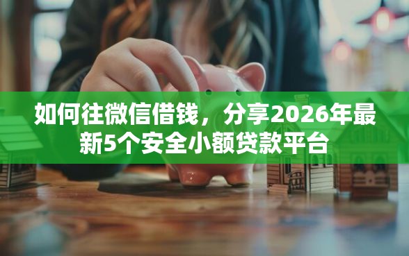 如何往微信借钱，分享2026年最新5个安全小额贷款平台