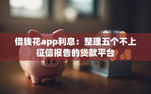 借钱花app利息：整理五个不上征信报告的贷款平台