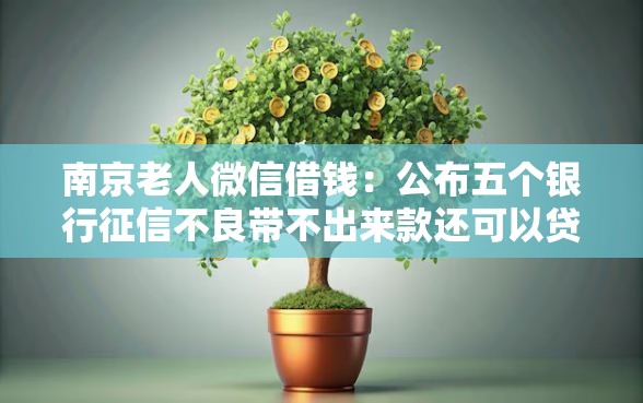 南京老人微信借钱：公布五个银行征信不良带不出来款还可以贷的平台