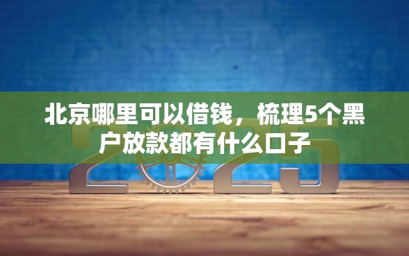 北京哪里可以借钱，梳理5个黑户放款都有什么口子