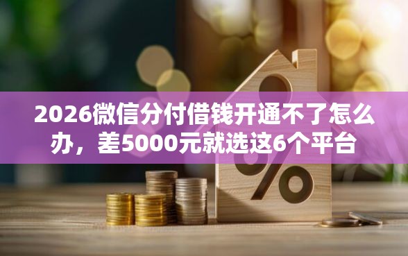 2026微信分付借钱开通不了怎么办，差5000元就选这6个平台
