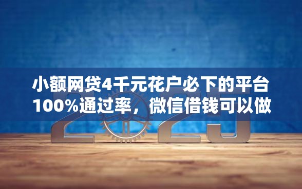 小额网贷4千元花户必下的平台100%通过率，微信借钱可以做依据吗的6个平台介绍