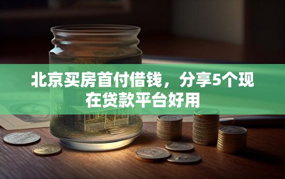 北京买房首付借钱，分享5个现在贷款平台好用