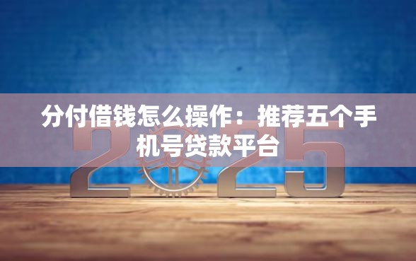 分付借钱怎么操作：推荐五个手机号贷款平台