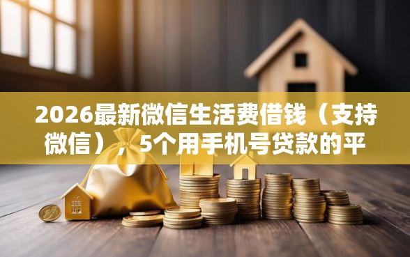 2026最新微信生活费借钱（支持微信），5个用手机号贷款的平台无私分享