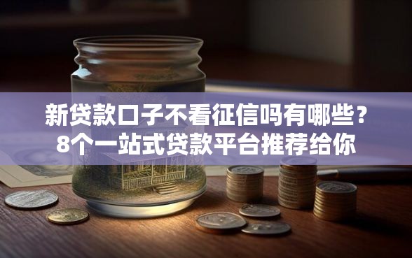 新贷款口子不看征信吗有哪些？8个一站式贷款平台推荐给你