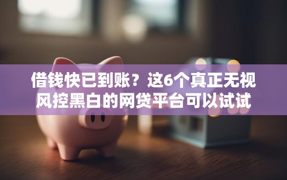 借钱快已到账？这6个真正无视风控黑白的网贷平台可以试试