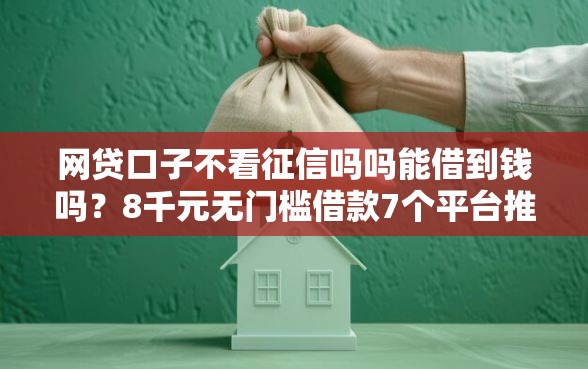 网贷口子不看征信吗吗能借到钱吗？8千元无门槛借款7个平台推荐