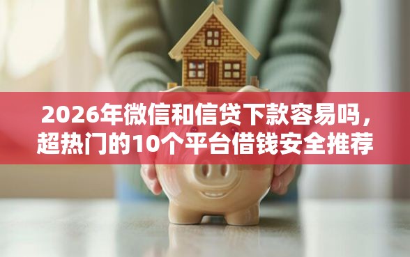 2026年微信和信贷下款容易吗，超热门的10个平台借钱安全推荐